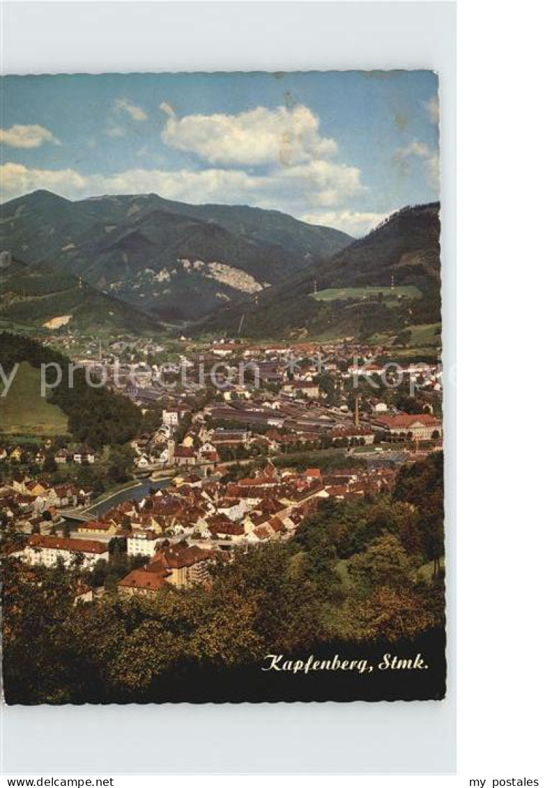 72582474 Kapfenberg Altstadt mit Edelstahlwerk Gebr Boehler Blick zum Floning Ka