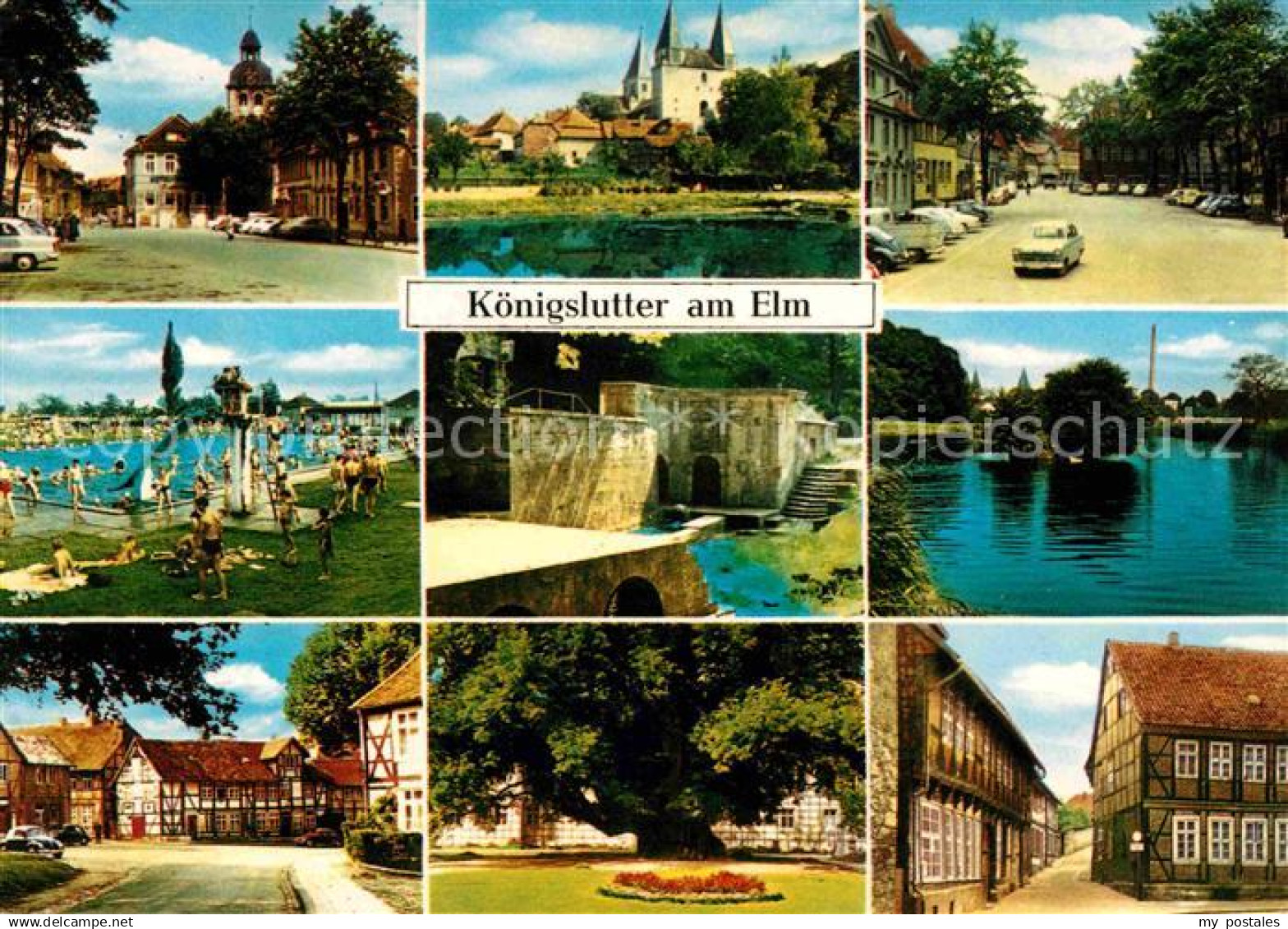 72628569 Koenigslutter Elm Teilansichten Schwimmbad Fachwerkhaeuser Kirche Schlo