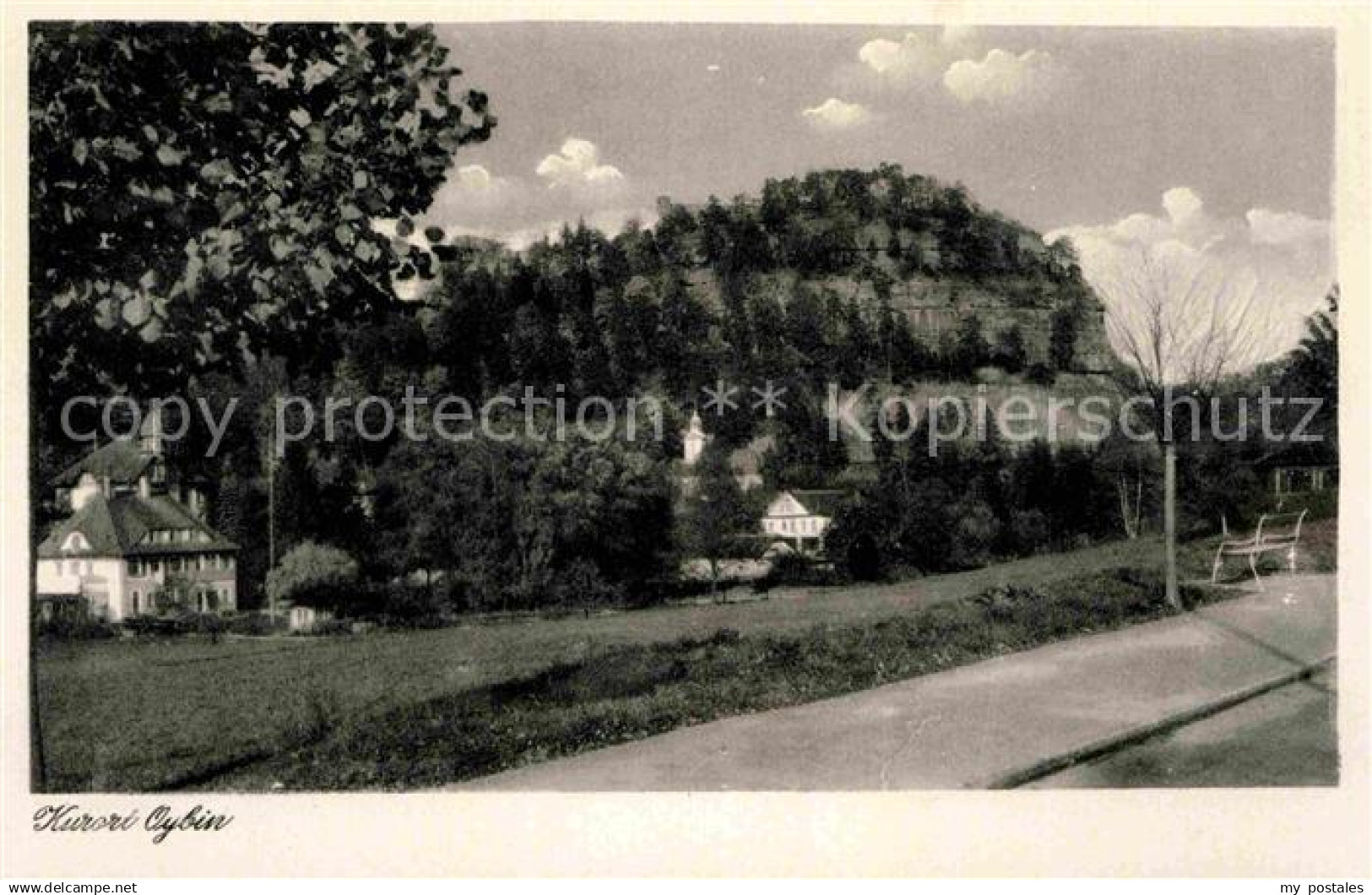 72631979 Oybin Blick zum Berg Oybin Zittauer Gebirge Kurort Oybin