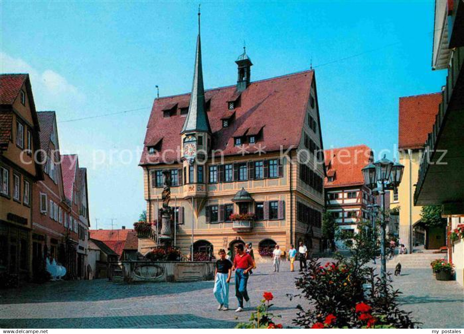 72644047 Bietigheim-Bissingen Rathaus erbaut 1507 Brunnen Altstadt Bietigheim-Bi