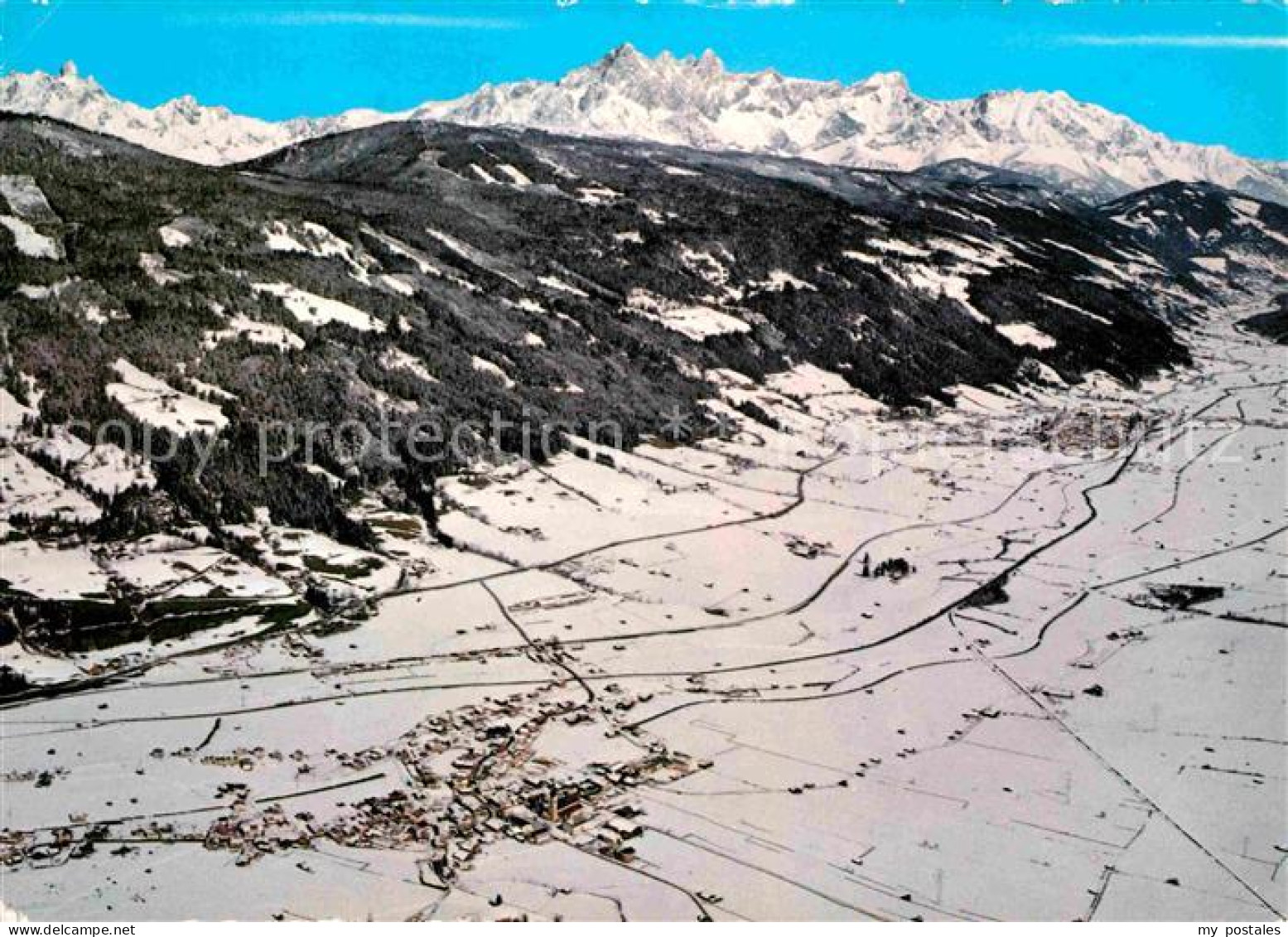 72650738 Altenmarkt Pongau mit Dachstein Fliegeraufnahme Altenmarkt im Pongau