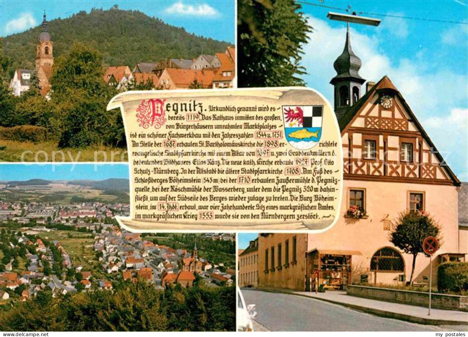 72651920 Pegnitz Kirche Rathaus Panorama Pegnitz