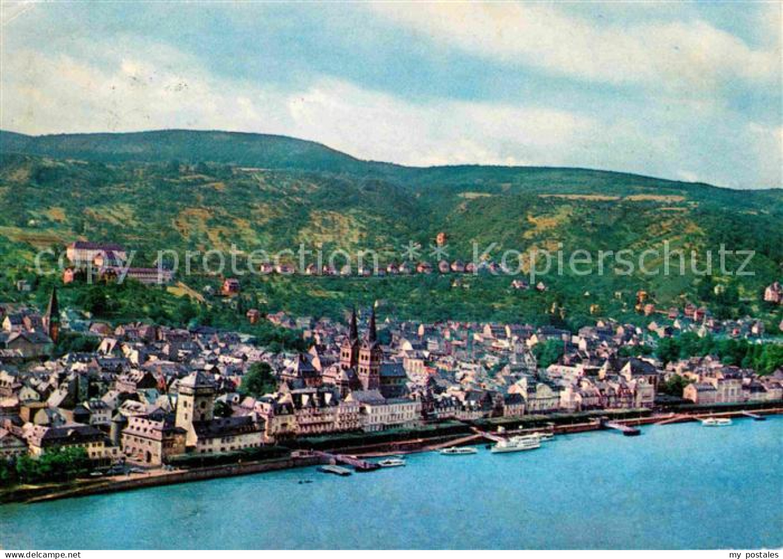 72655107 Boppard Rhein Fliegeraufnahme Rheinpartie Boppard