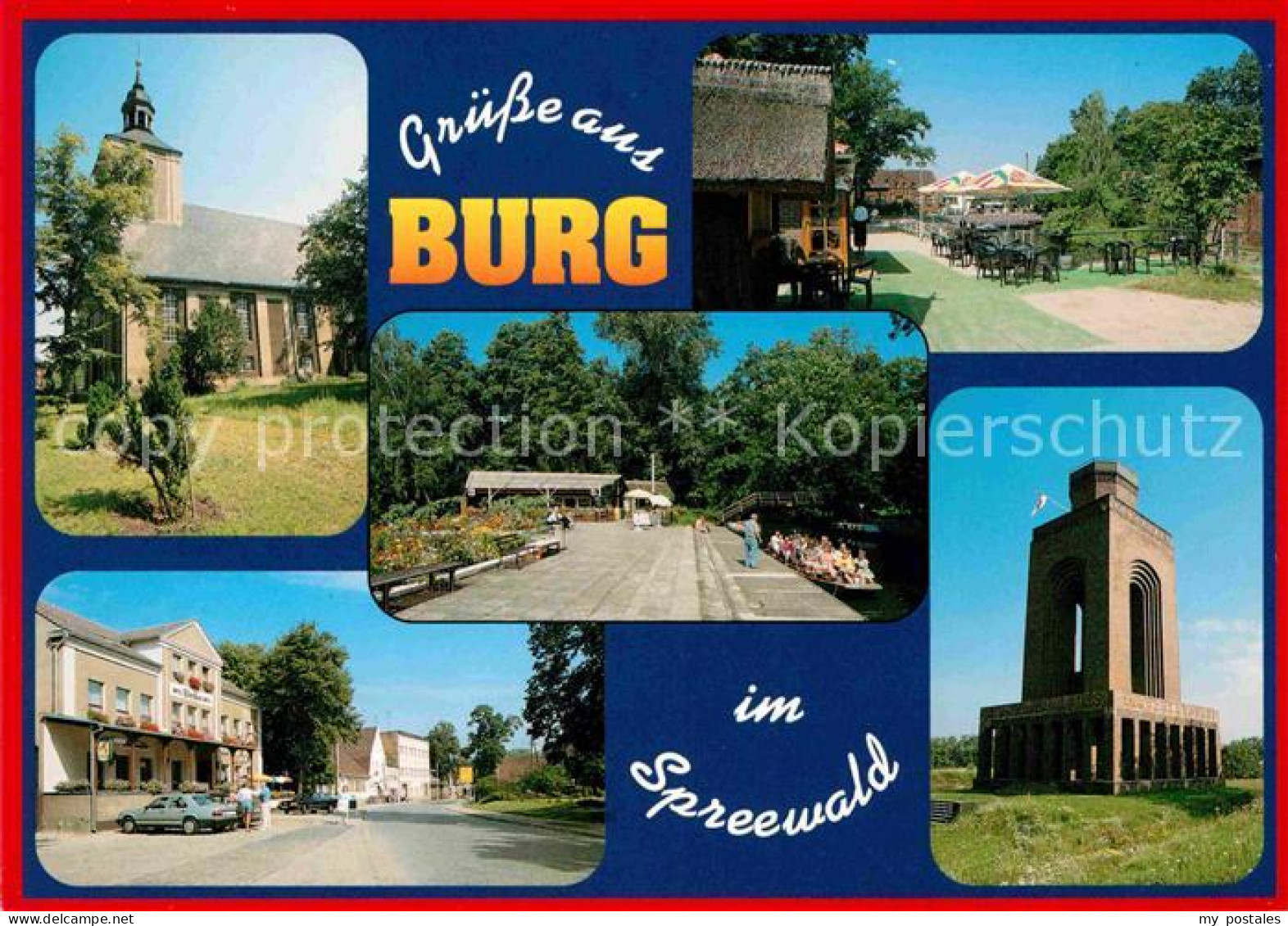 72655762 Burg Spreewald Kirche Hafen Bismarckturm Burg Spreewald