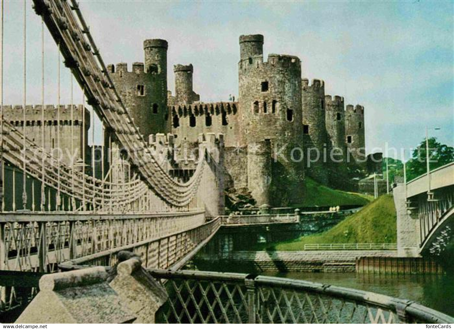 72660422 Gwynedd Valley Conwy Castle Telfords Suspension Bridge Gwynedd Valley