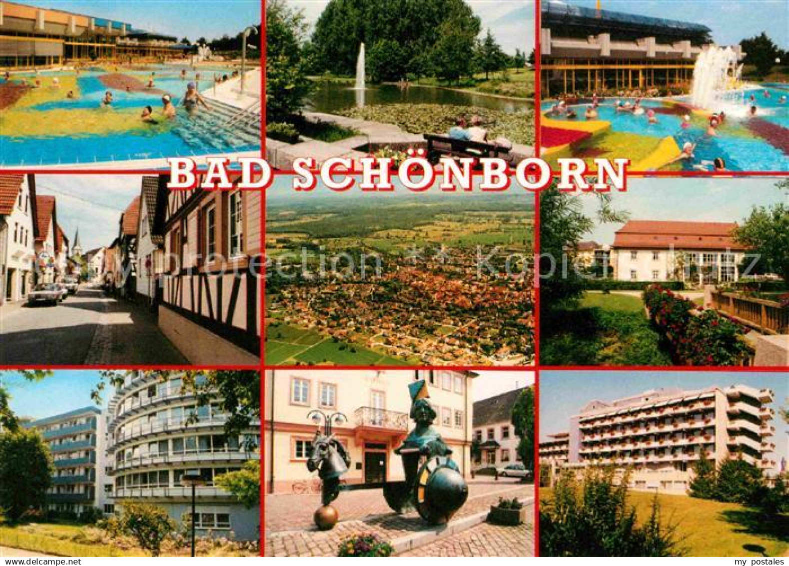 72688704 Bad Schoenborn Thermal Schwefelbad Kurhotels Strassenpartie Denkmal Fli