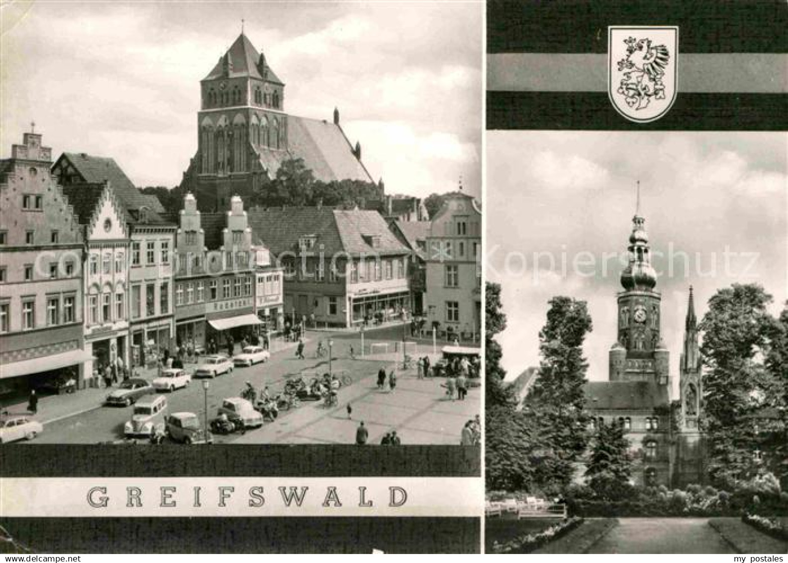 72704439 Greifswald Teilansicht Kirche Greifswald