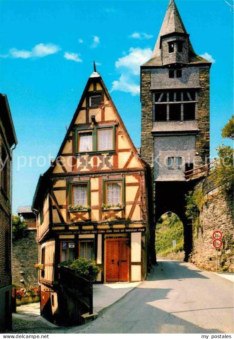 72719287 Bacharach Rhein Holzturm Fachwerkhaus Bacharach