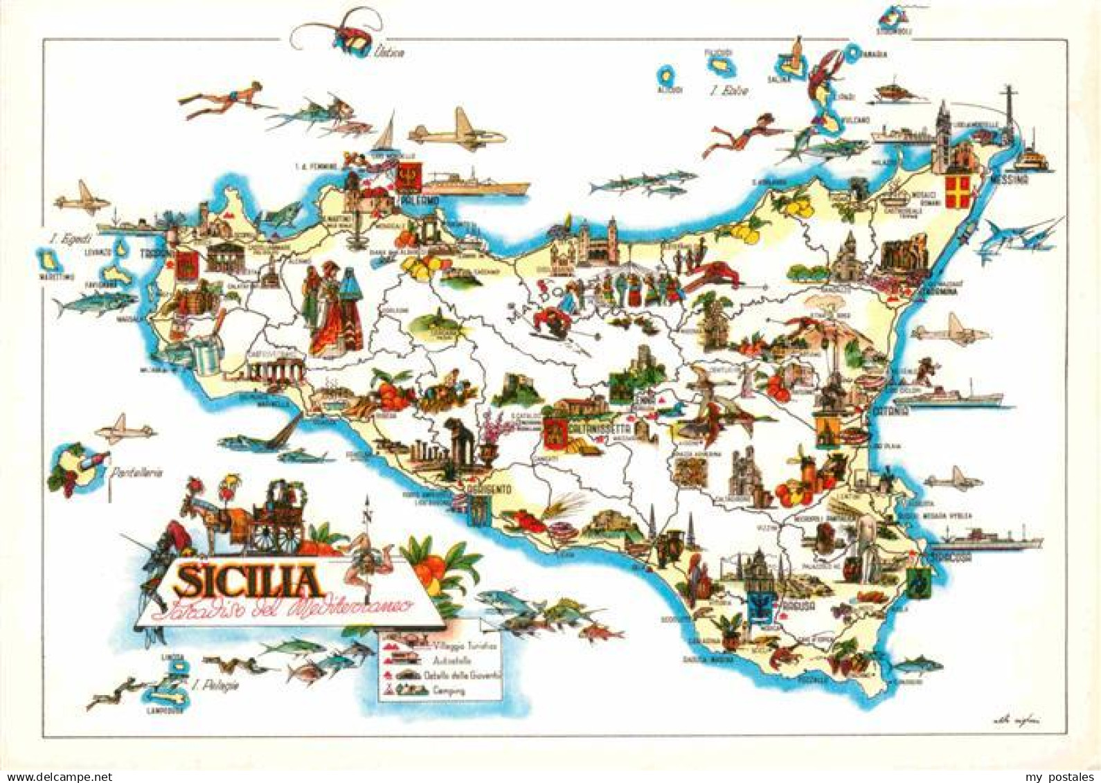 72758879 Sicilia Inselkarte