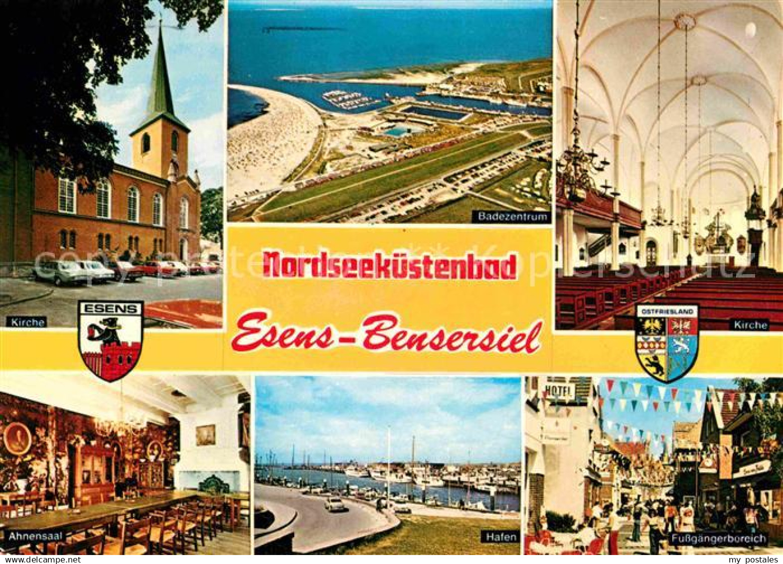 72771975 Esens Bensersiel Kirche Hafen Ahnensaal Strand Esens