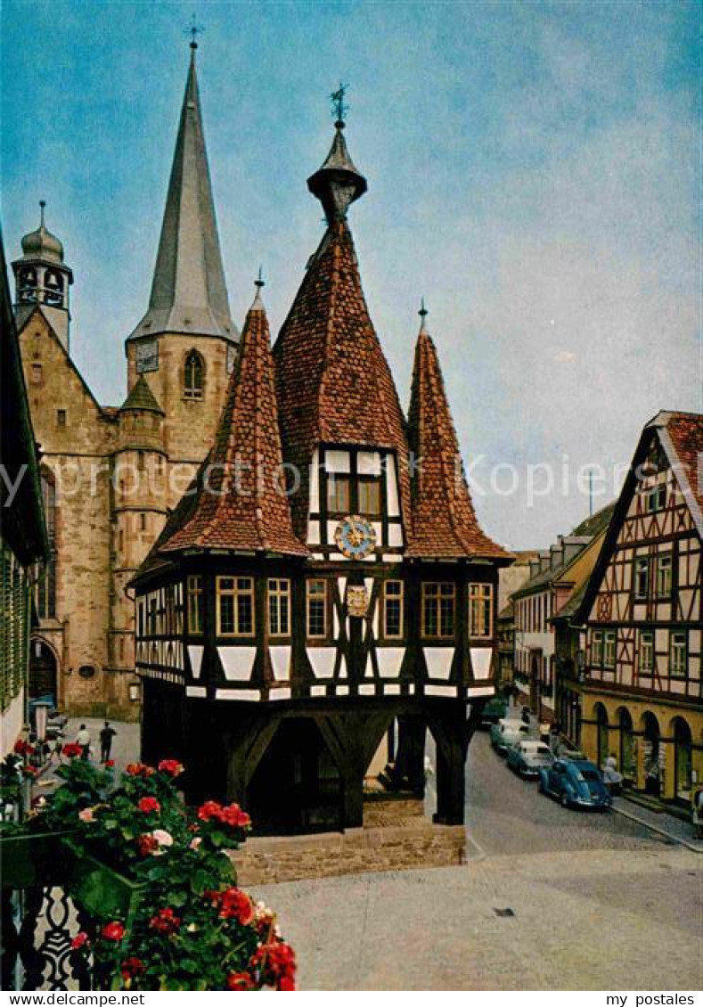 72777798 Michelstadt Marktplatz mit Rathaus Michelstadt