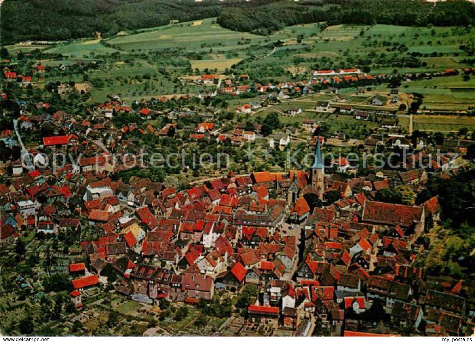 72781084 Michelstadt Stadtzentrum Fliegeraufnahme Michelstadt