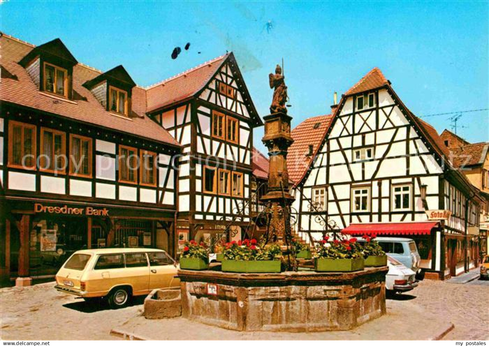 72782011 Michelstadt Marktbrunnen Fachwerkhaeuser Michelstadt