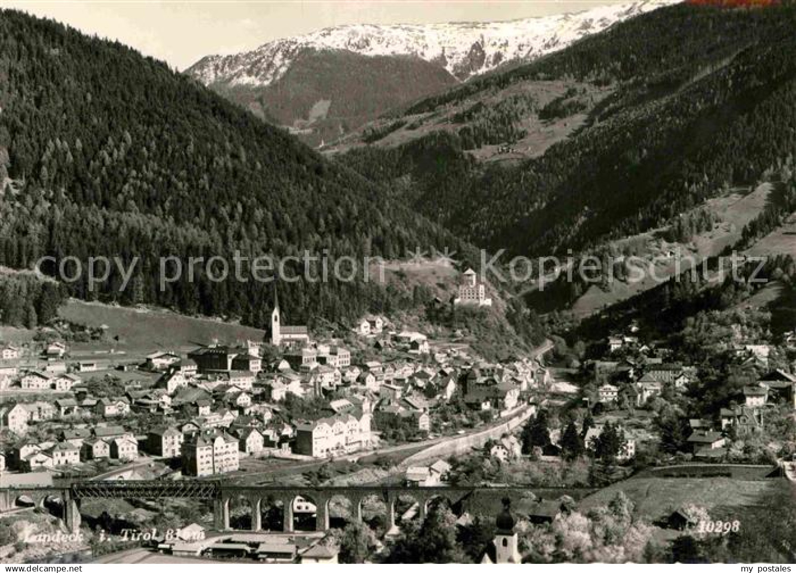 72797002 Landeck Tirol Fliegeraufnahme mit Viadukt Landeck