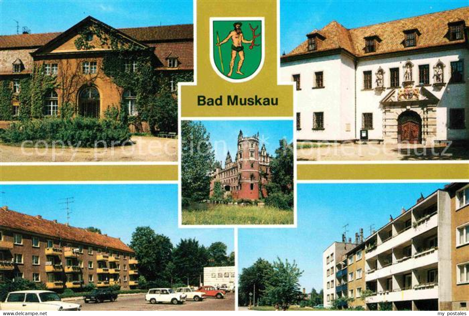 72797062 Bad Muskau Oberlausitz Moorbas Schloss und Schlossruine  Bad Muskau