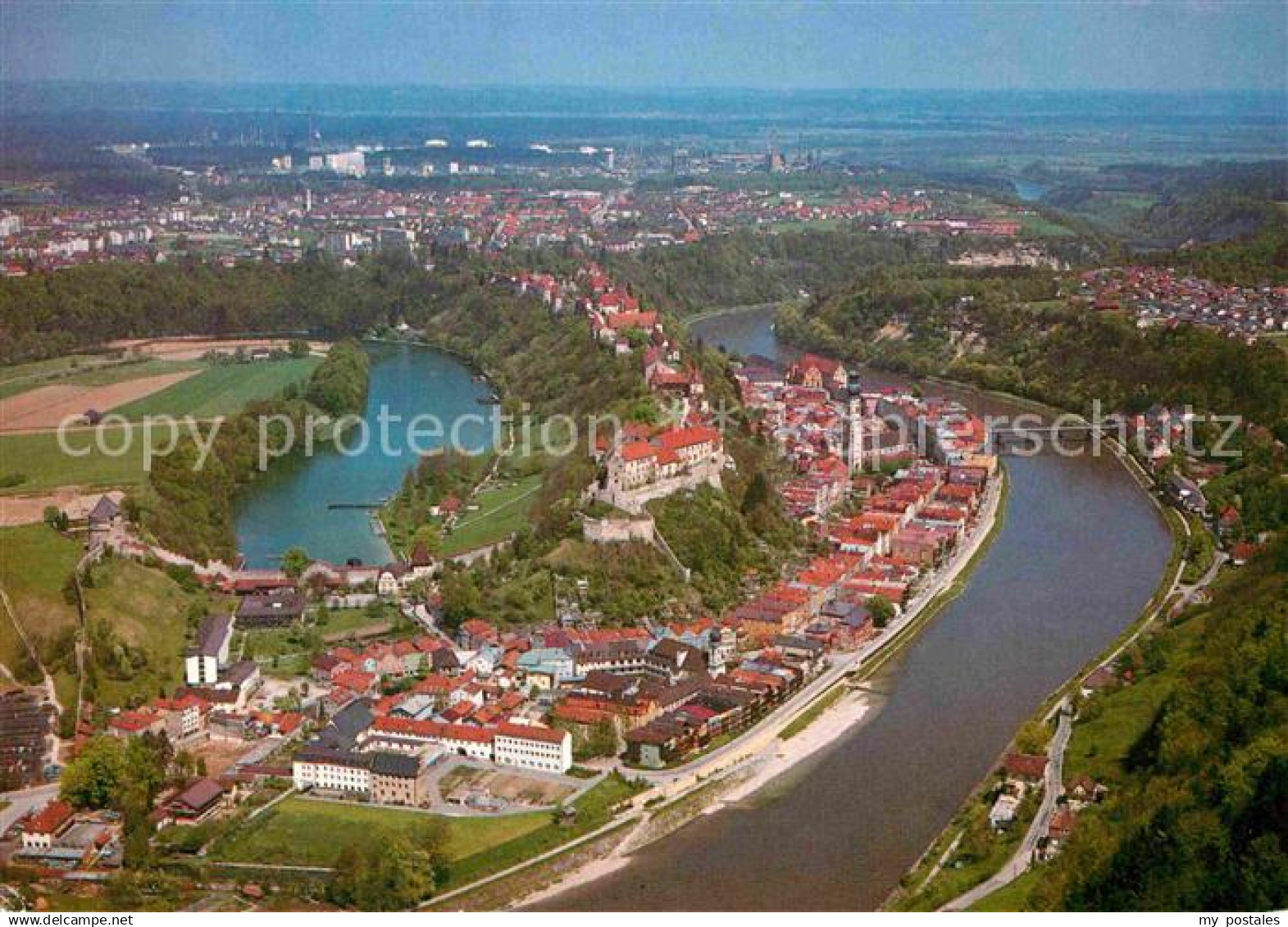 72799348 Burghausen Salzach Fliegeraufnahme Burghausen