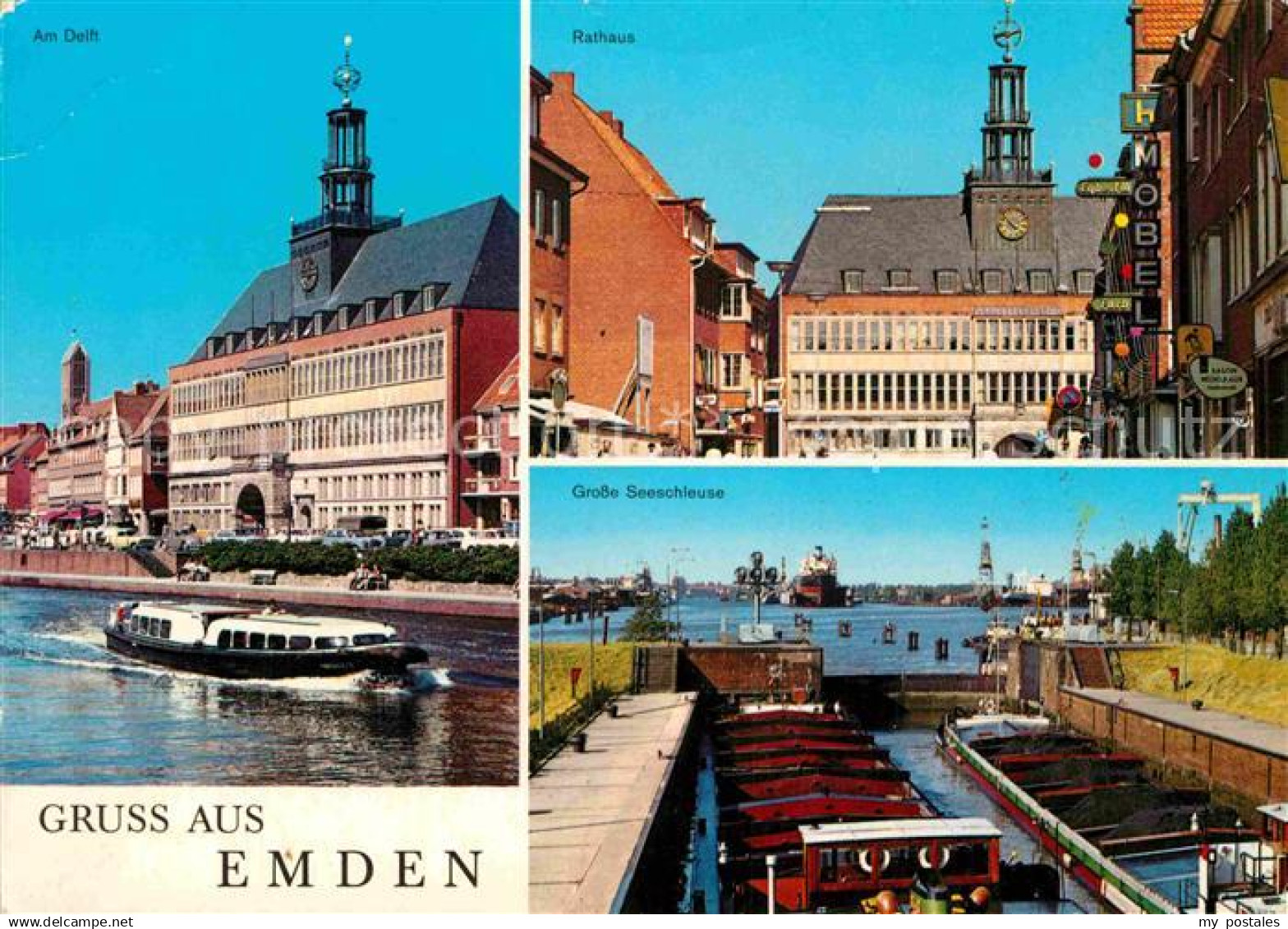 72824948 Emden Ostfriesland Delft Rathaus Seeschleuse Emden