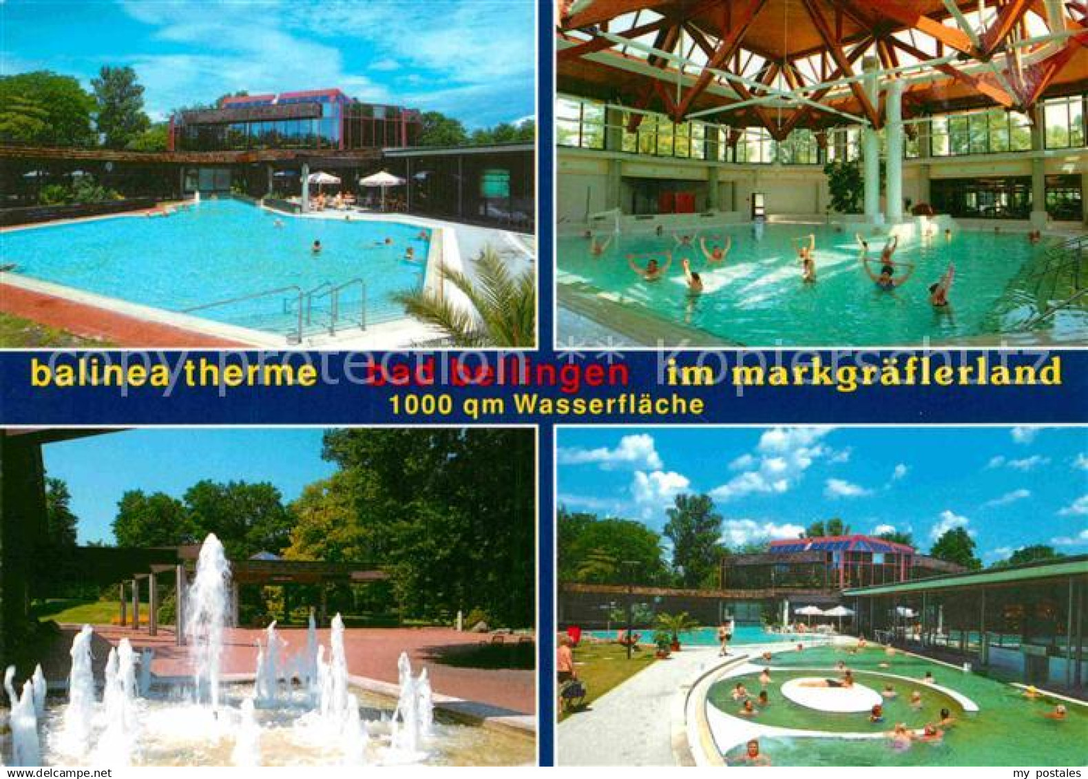 72859221 Bad Bellingen Thermal Hallen und Freibad Springbrunnen Bad Bellingen