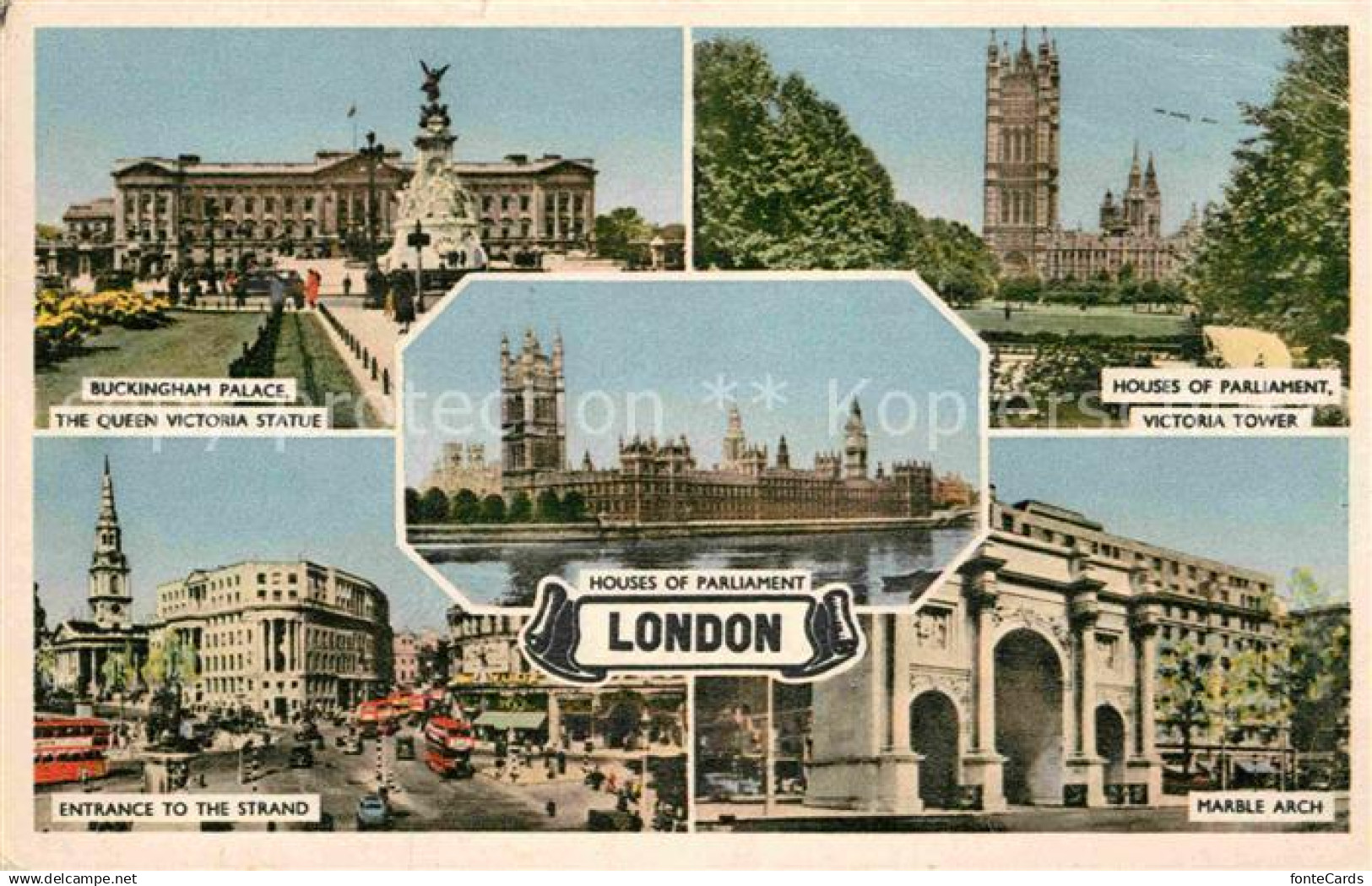 72868725 London Buckingham Palast Queen Victoria Statue Houses of Parliament Vic