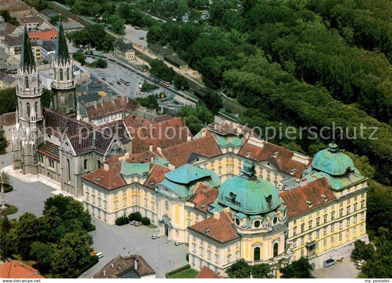 72875115 Klosterneuburg Augustiner Chorherrnstift Fliegeraufnahme Klosterneuburg