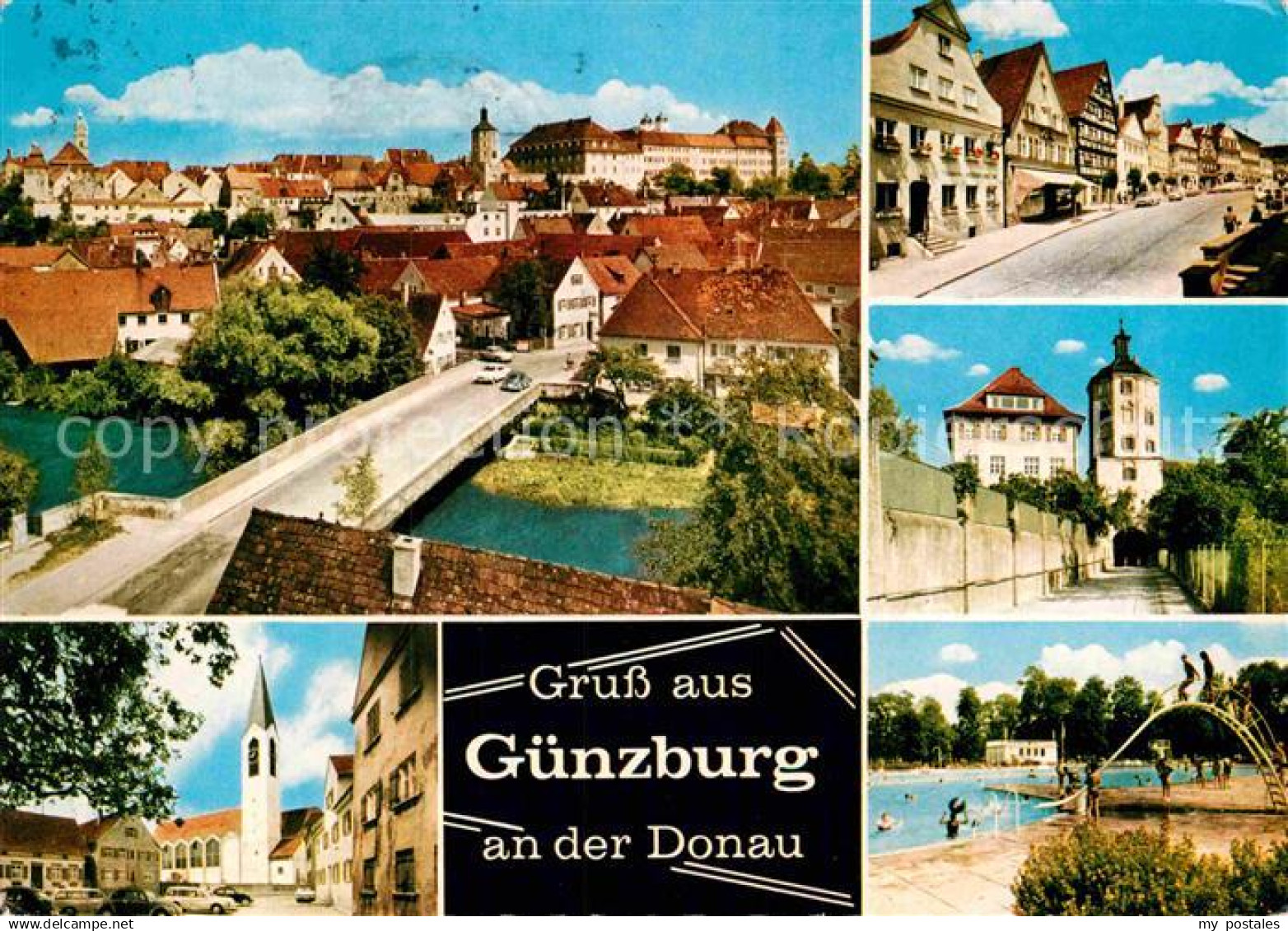 72894121 Guenzburg Panorama Teilansichten Schwimmbad Guenzburg