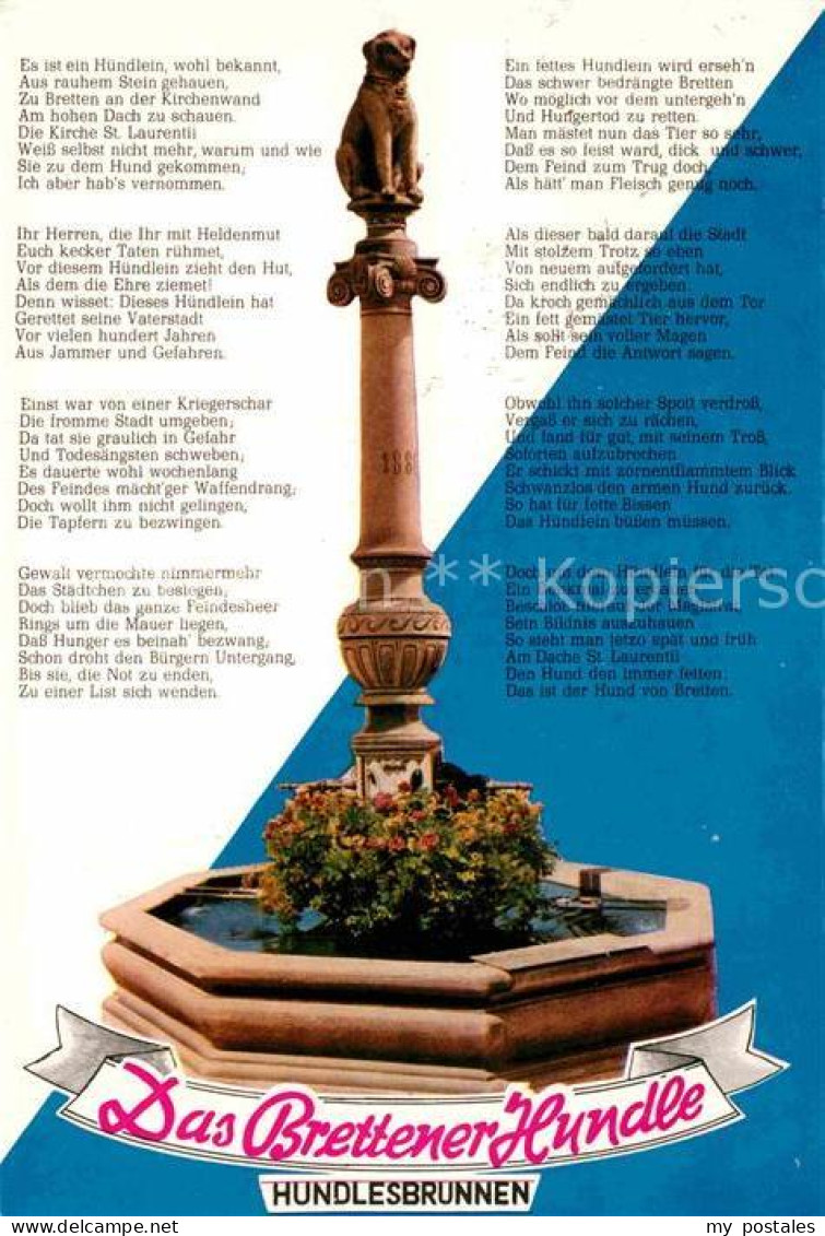 72895613 Bretten Baden Das Brettener Hundle Brunnen Bretten