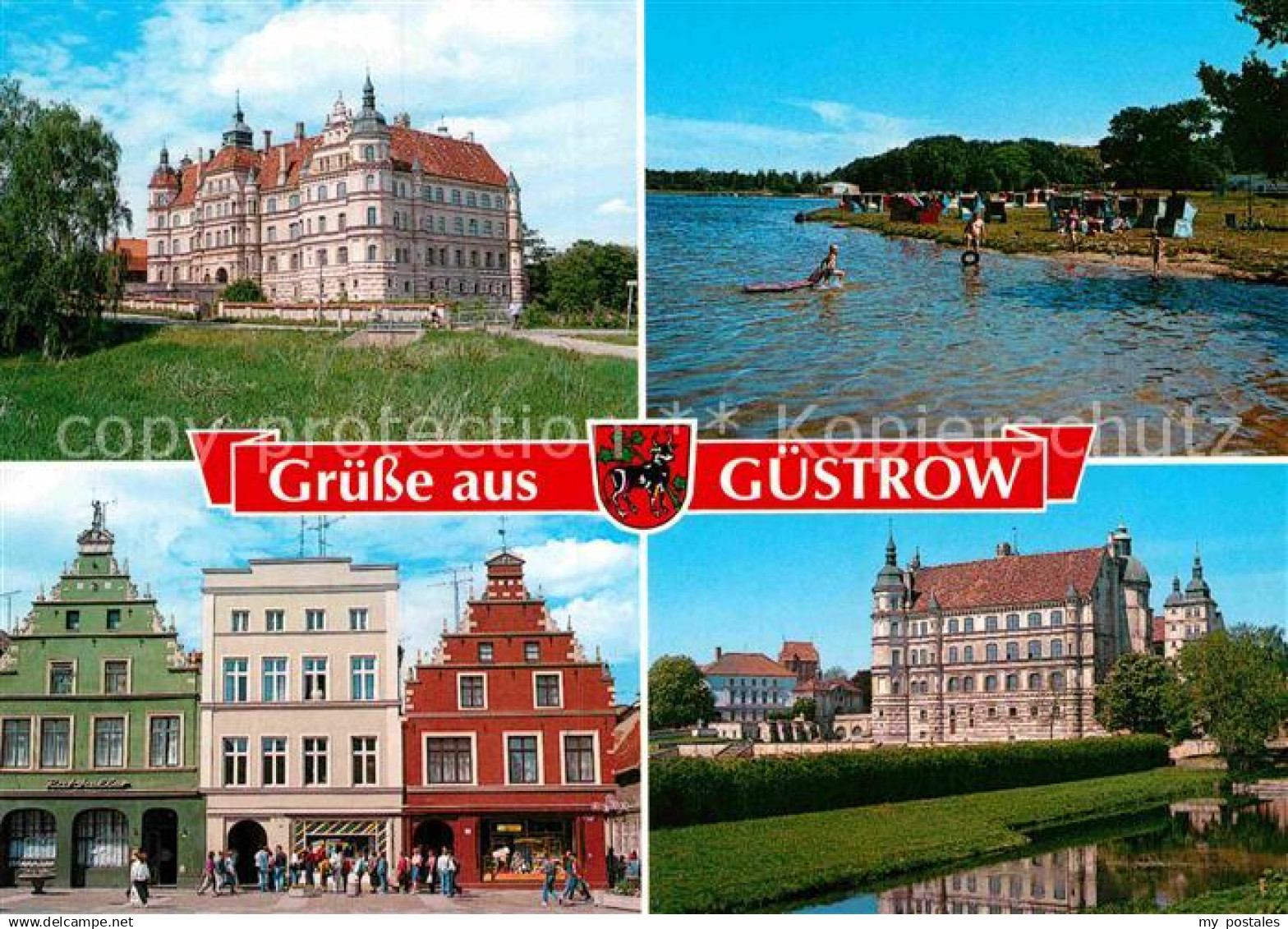 72902653 Guestrow Mecklenburg Vorpommern Schlos Altstadt Badestrand Guestrow