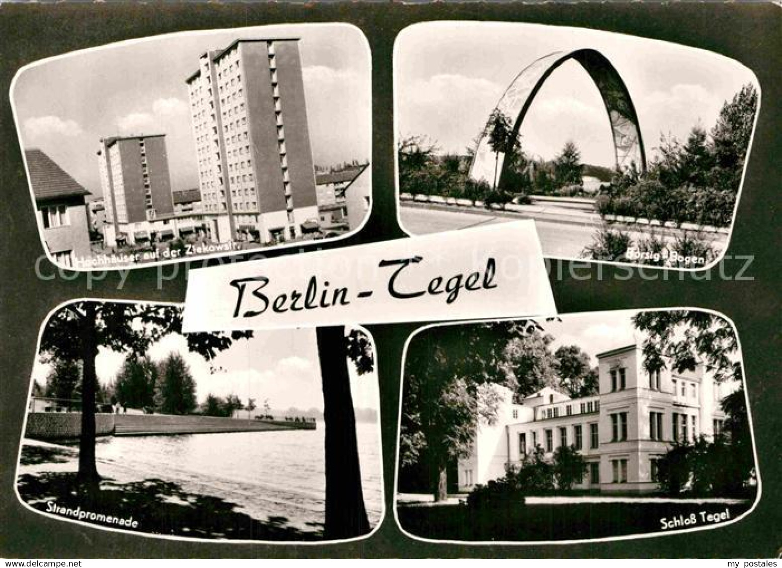 72917990 Tegel Hochhaeuser Ziekowstr Borsig Bogen Strandpromenade Schloss Tegel