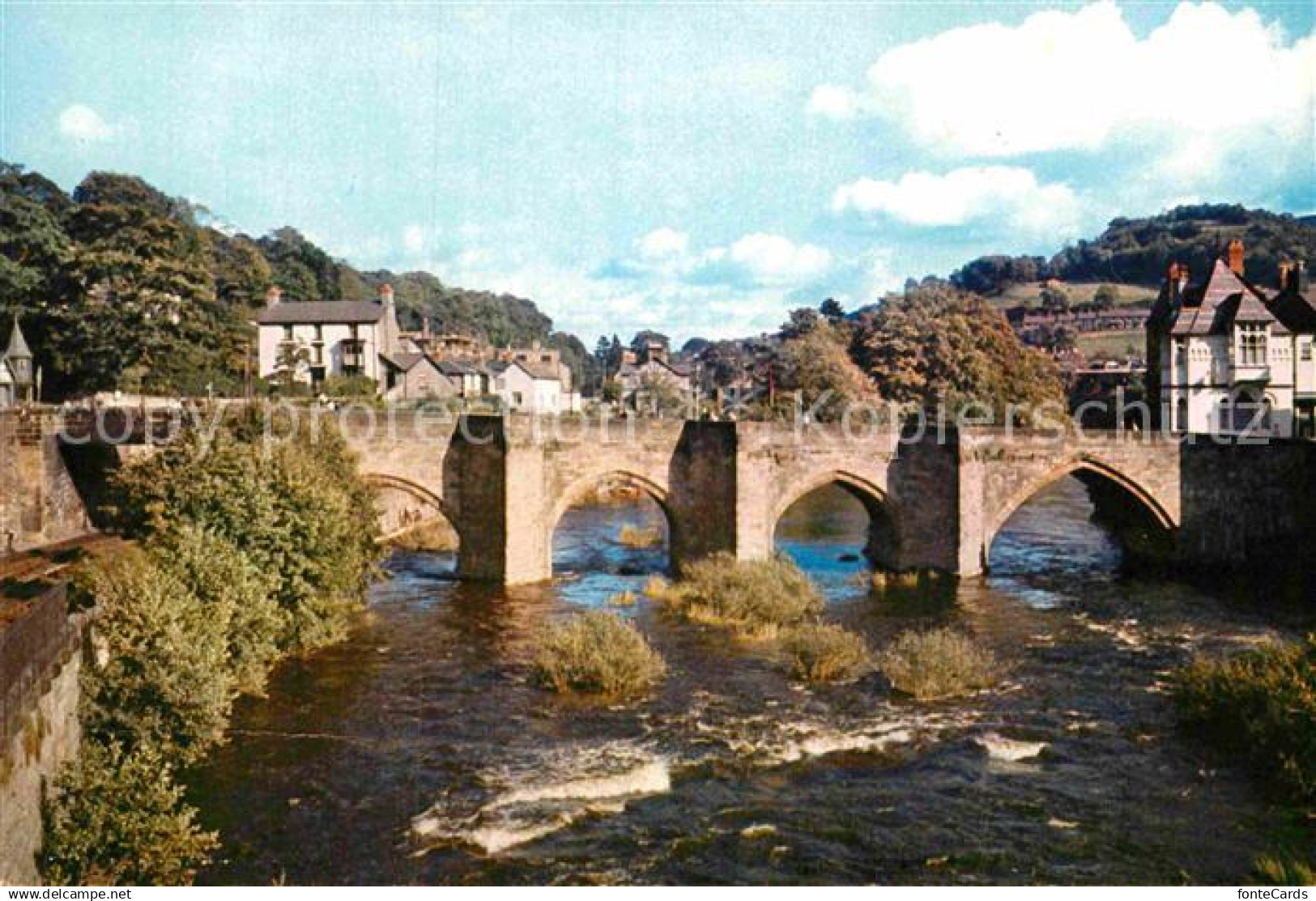 72928863 Denbigh Denbighshire River Dee and Llangollen Bridge Denbigh Denbighshi