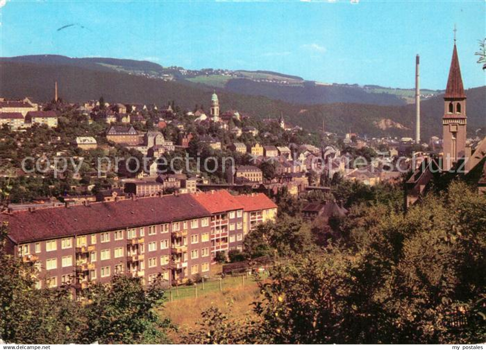 72931473 Aue Sachsen Panorama Kirche Aue