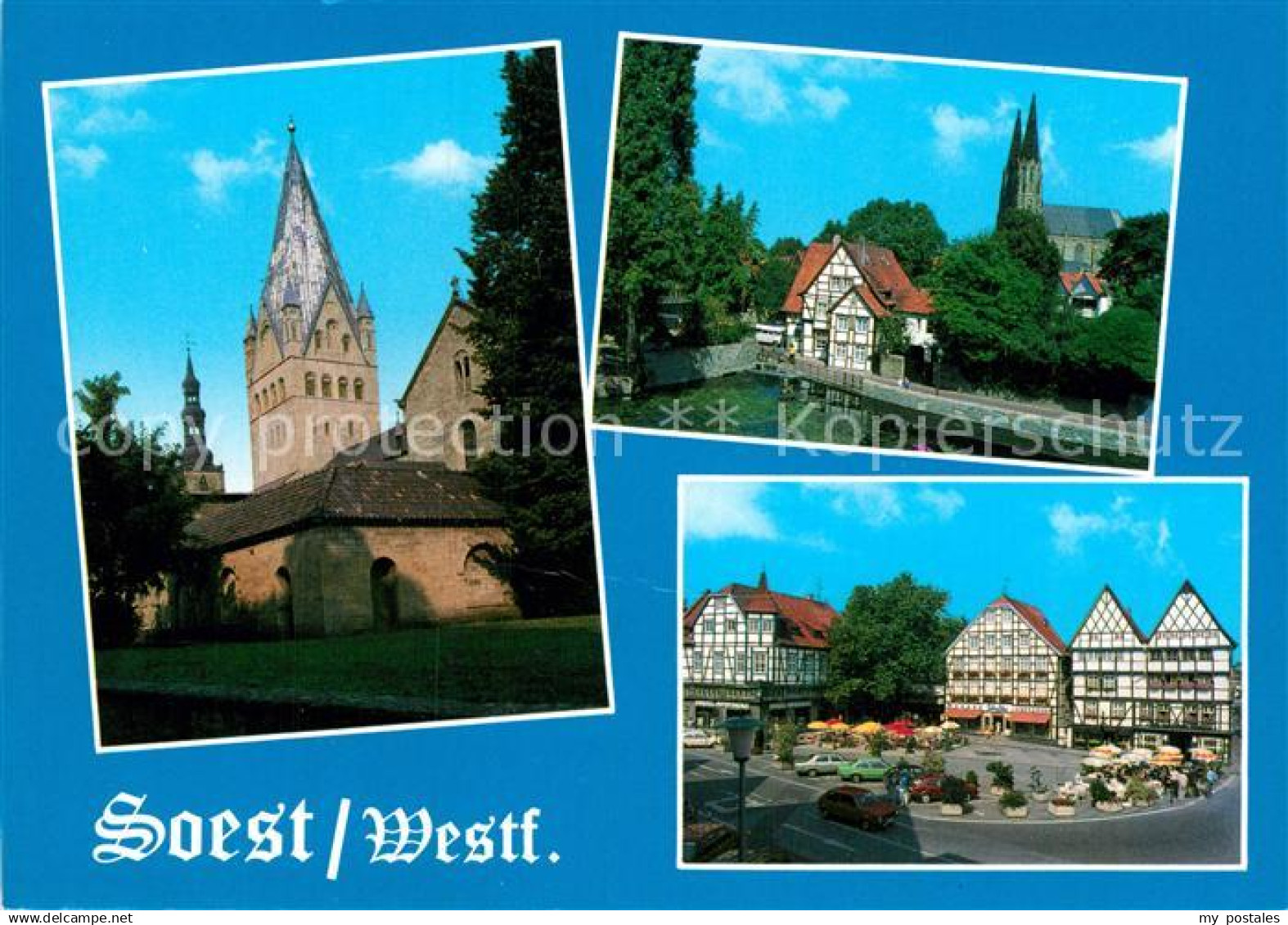 72934036 Soest Arnsberg Kirche Fachwerkhaeuser Marktplatz Soest