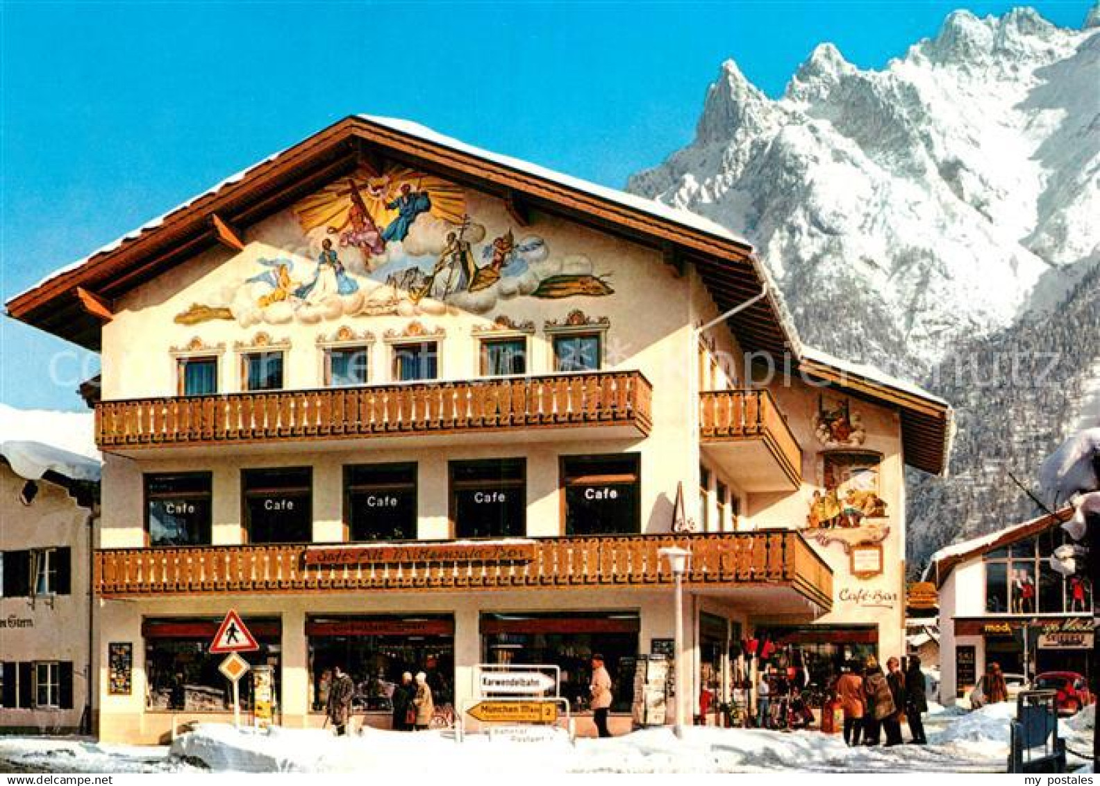 72936405 Mittenwald Bayern Cafe am Mittenwald Karwendelbar