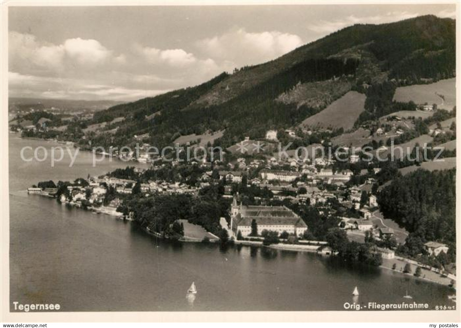 72939732 Tegernsee Original Fliegeraufnahme Tegernsee