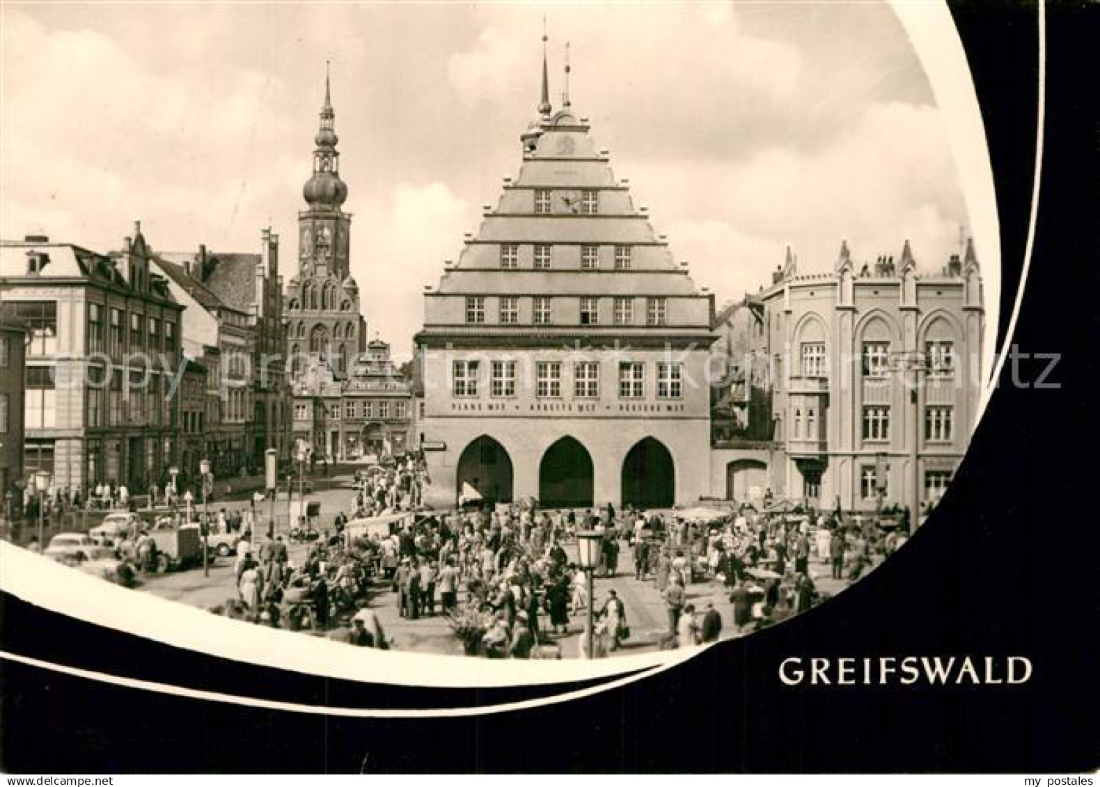 72946663 Greifswald Rathaus St Nikolaikirche Marktplatz Greifswald