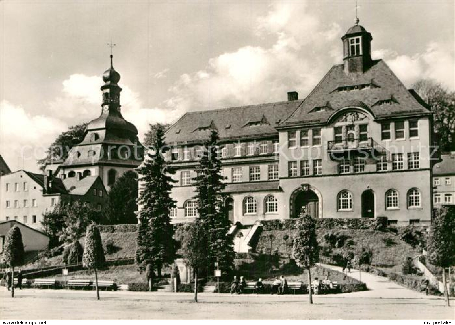 72964454 Klingenthal Vogtland Rathaus Kirche Klingenthal