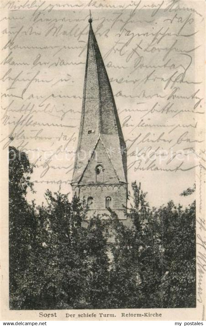 72981921 Soest Arnsberg Schiefe Turm Reformierte Kirche Soest Arnsberg