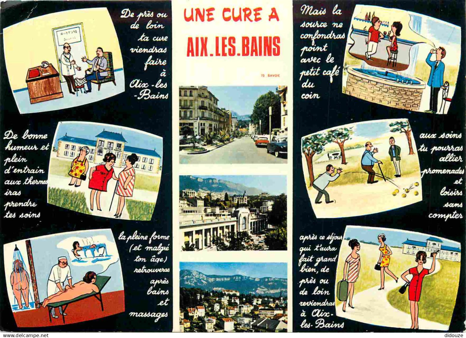 73 - Aix les Bains - Une cure à Aix les Bains - Multivues - illustrations - CPM - Voir Scans Recto-Verso