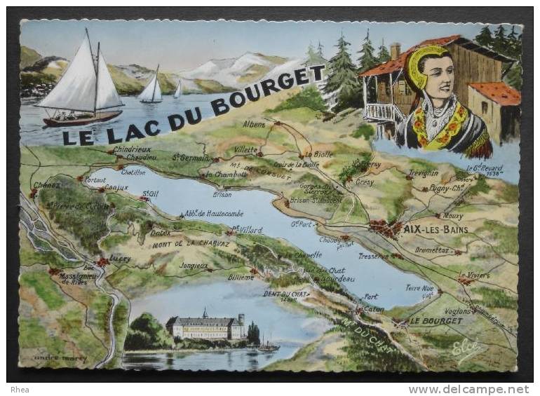 73 Le Bourget-du-Lac lac bourget carte plan    D73D  C73051C RH034812