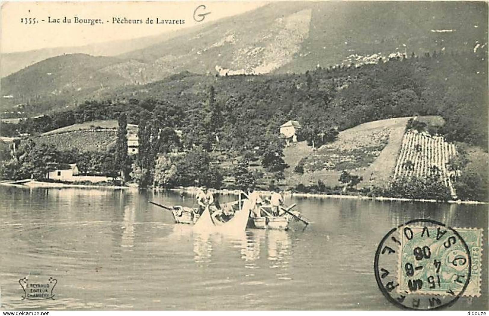 73 - Le Bourget du Lac - Lac du Bourget - Pêcheurs de Lavarets - Animée - Oblitération ronde de 1906 - CPA - Voir Scans