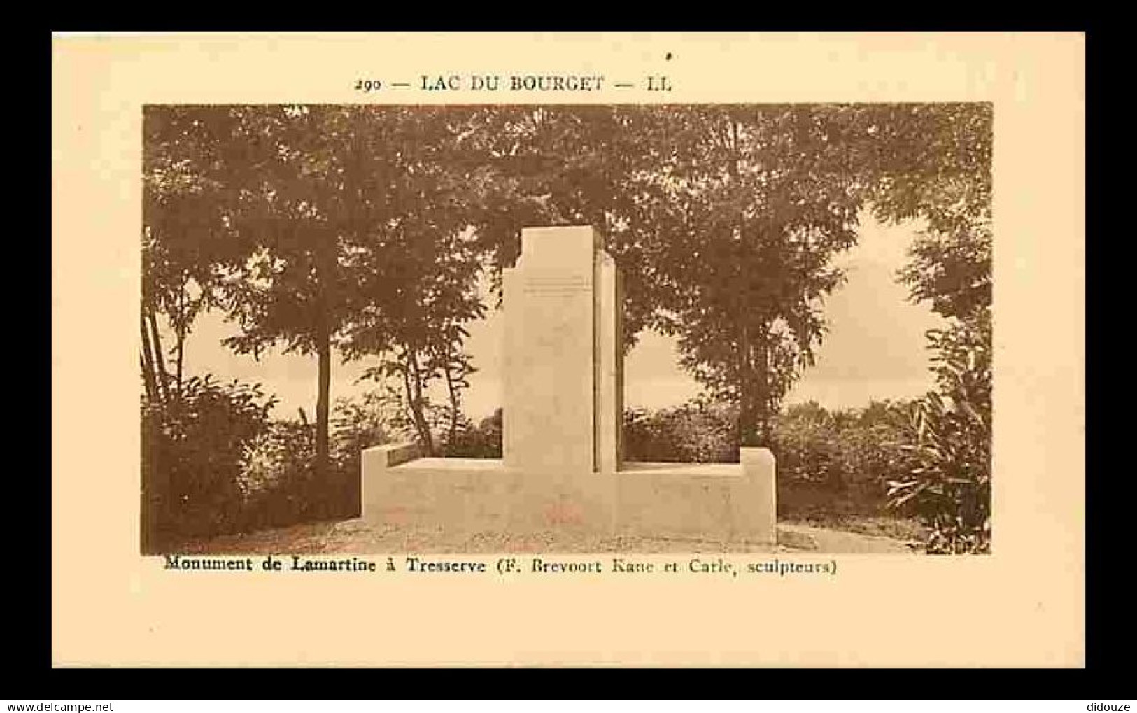 73 - Le Bourget - Lac du Bourget - Monument de Lamartine à Tresserve (F. Brevoort Kane et Carle, sculpteurs) - Carte Neu