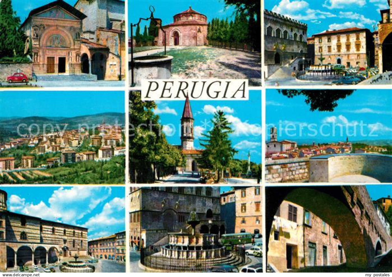 73020604 Perugia Orts und Teilansichten Kirche Brunnen Perugia