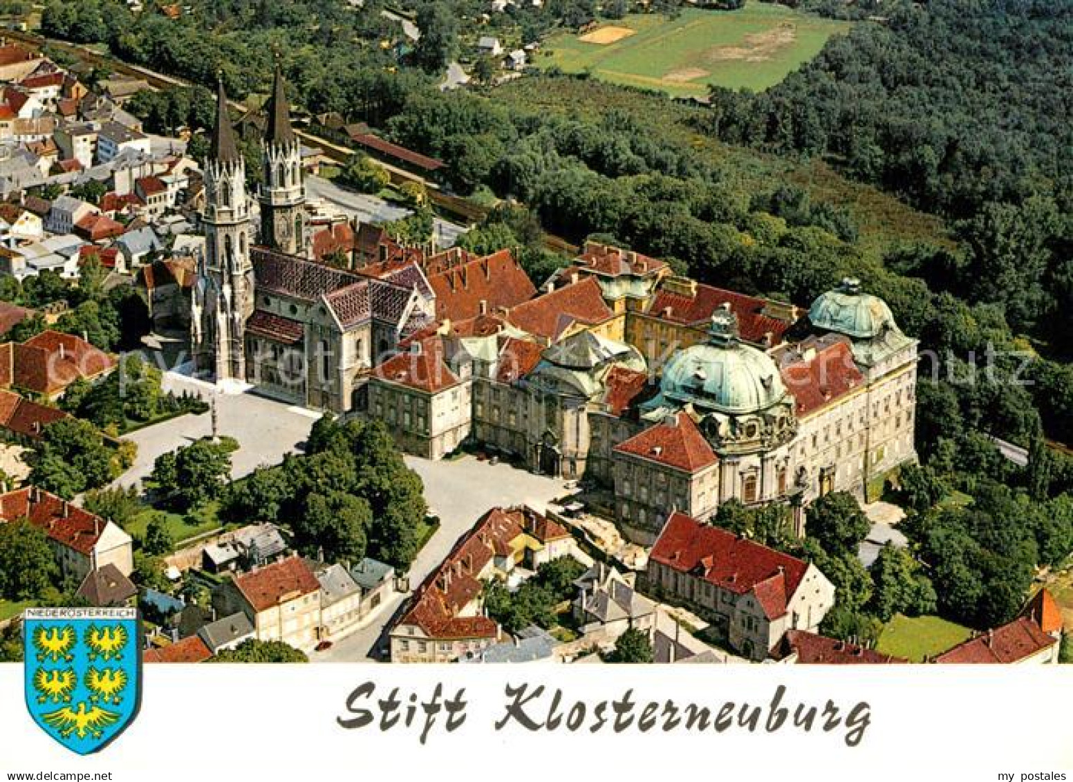 73034290 Klosterneuburg Stift Klosterneuburg Fliegeraufnahme Klosterneuburg