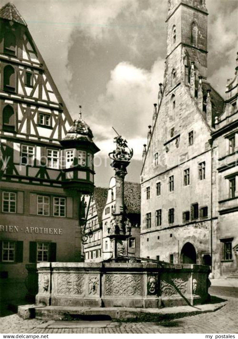 73046191 Rothenburg Tauber Sankt Georgsbrunnen  Rothenburg Tauber