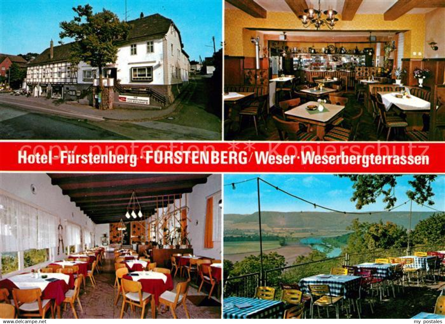 73047519 Fuerstenberg Weser Weserberg Terrassen und Hotel Fuerstenberg Gastraum