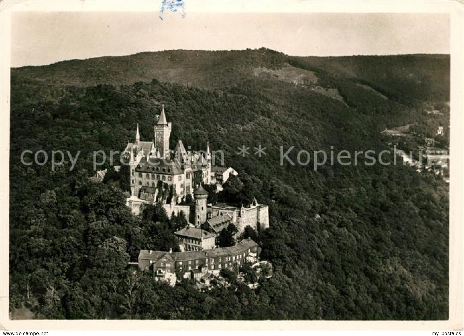 73070057 Wernigerode Harz Schloss Fliegeraufnahme Wernigerode