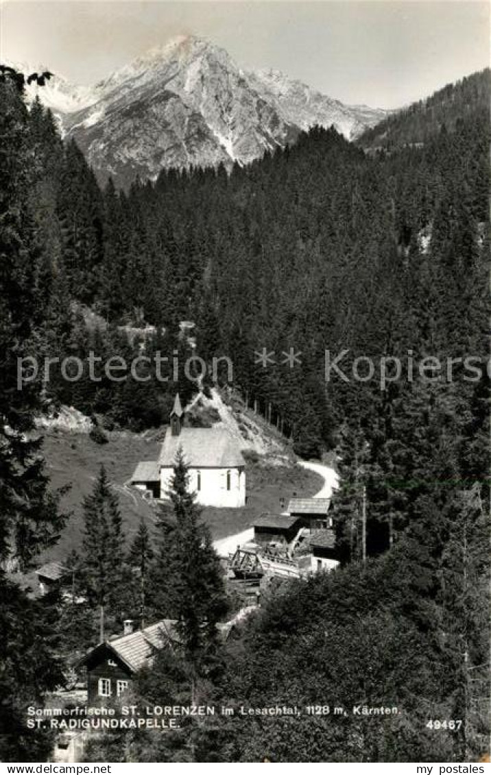 73071744 St Lorenzen Lesachtal St Radigundkapelle Sommerfrische Alpen St Lorenze