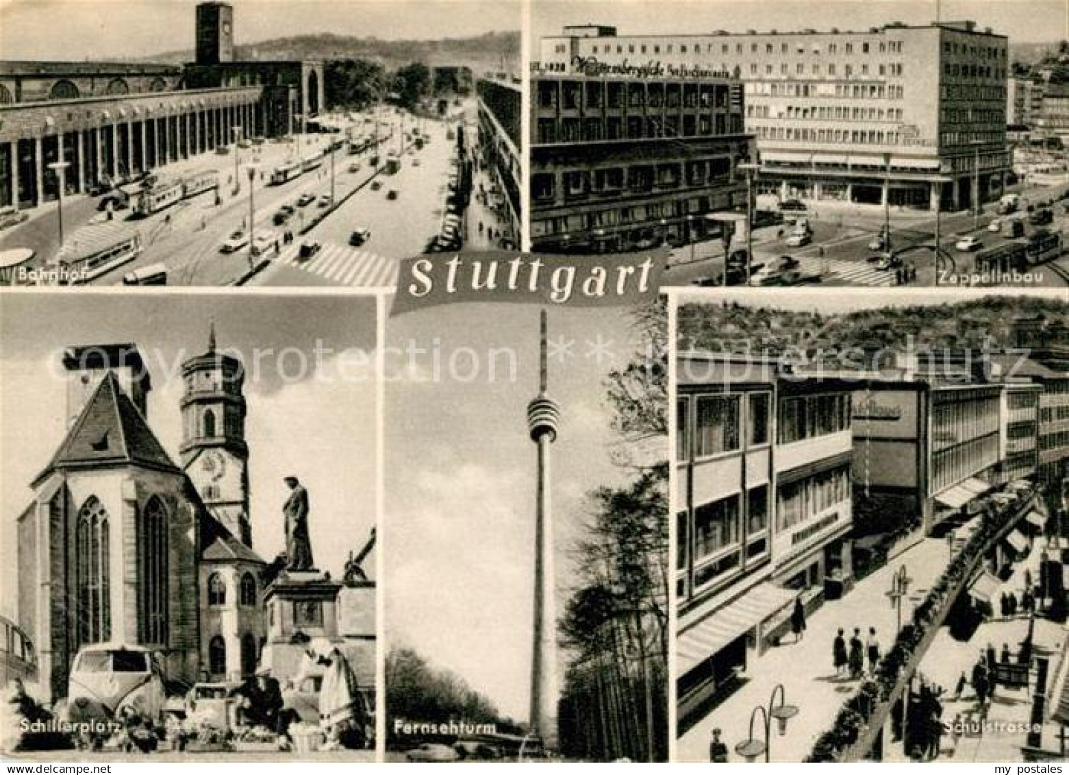 73072064 Stuttgart Zeppelinbau Schulstrasse Fernsehturm Bahnhof Stuttgart