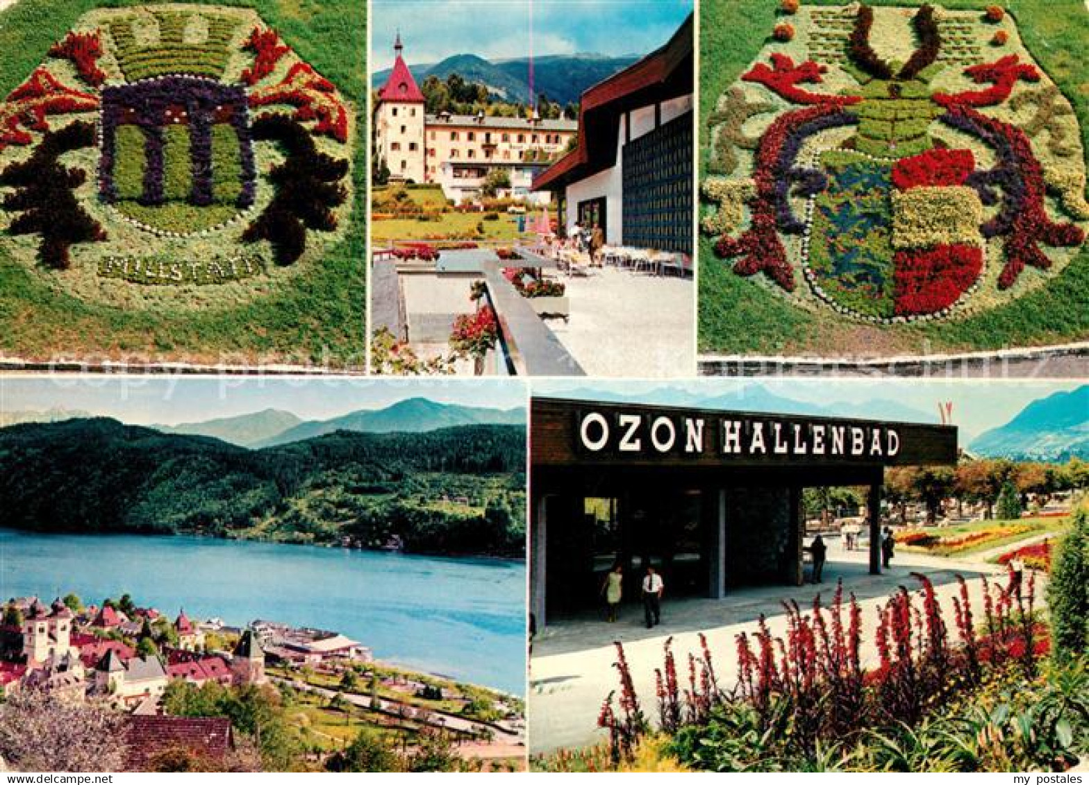 73072971 Millstatt Millstaettersee Ozon Hallenbad Panorama Wappen Millstatt Mill