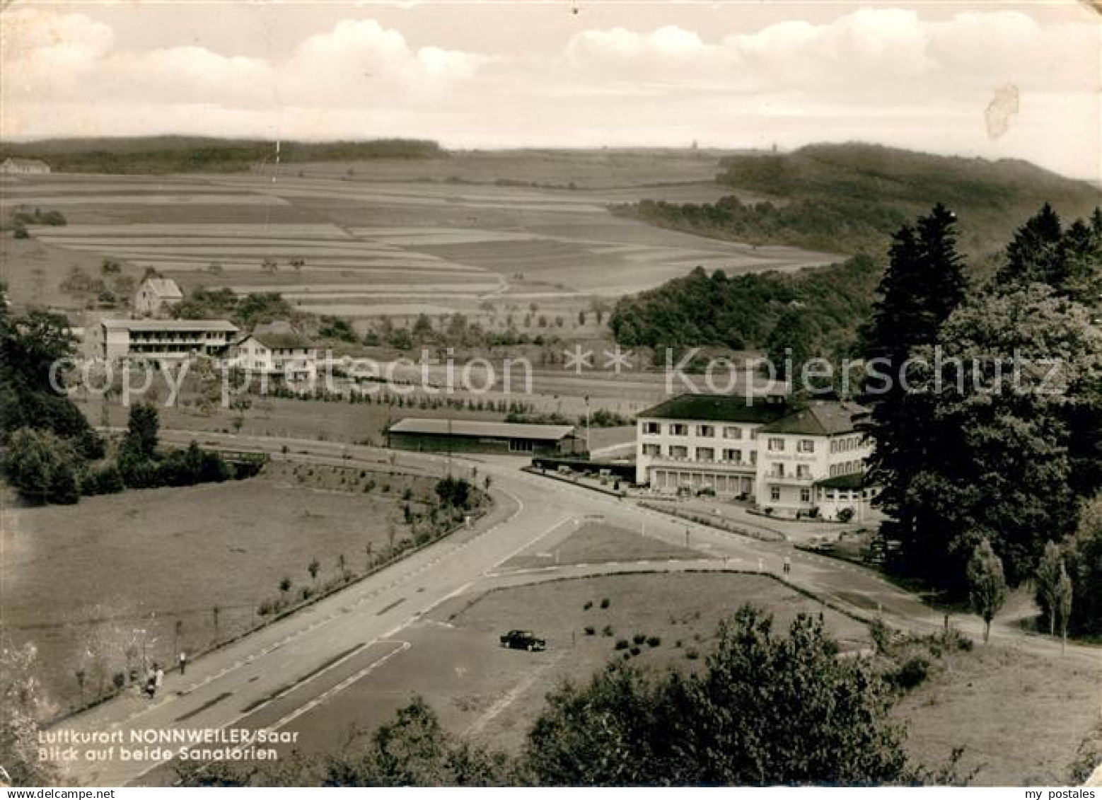 73081921 Nonnweiler Luftkurort Blick auf beide Sanatorien Nonnweiler