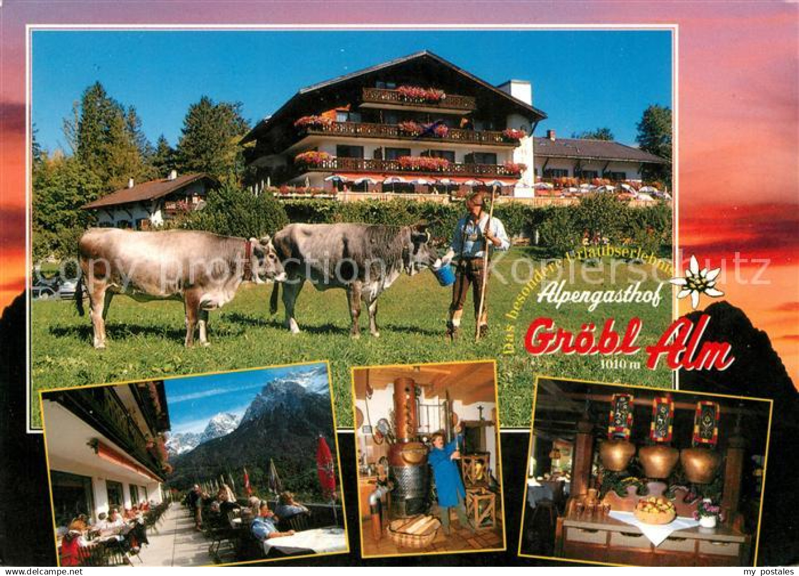 73082217 Mittenwald Bayern Alpengasthof Graebl Alm Mittenwald